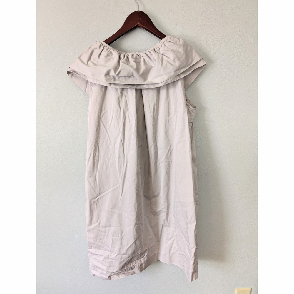 By Malene Birger 100% Cotton Light Gray Magnet Closure Flap Sleeve Dress